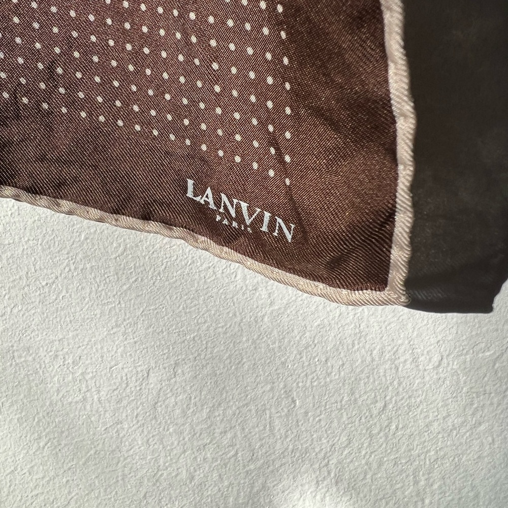 LANVIN silk pocket square